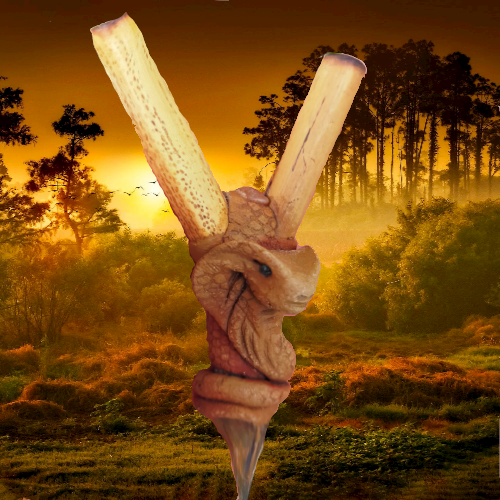 Kuripe Bamboo Cobra Totem Amulet with Powerful Stones