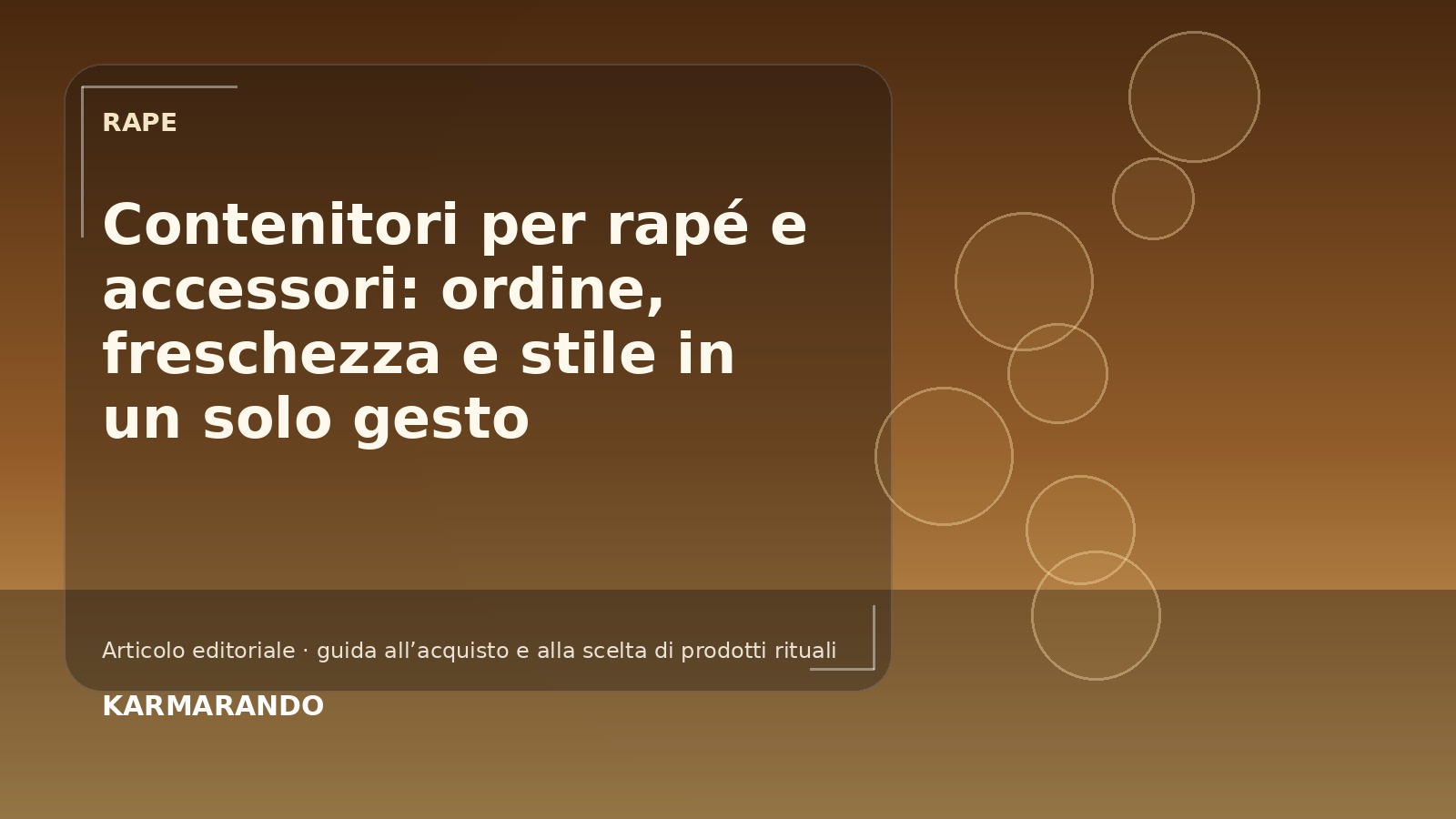 Contenitori per rapé e accessori: ordine, freschezza e stile in un solo gesto