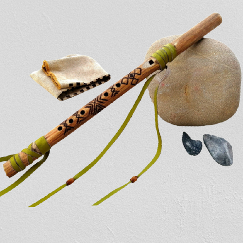 Flauto-Siyotanka-Grasshopper-Homemade-Nativo-Sciamanico-Pentagonale-Con-Custodia-353851776943-3