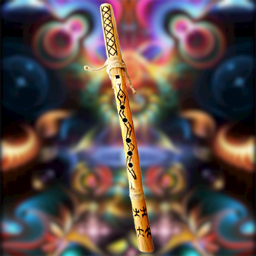 Flauto-Siyotanka-Serpente-Homemade-Nativo-Sciamanico-Pentagonale-Con-Custodia- -8